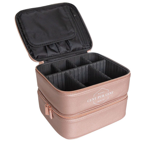 Open Cent Pur Cent beautycase met vakverdeling voor make-up en accessoires