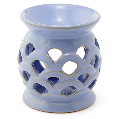 Blauwe keramische waxmelts-brander – stijlvolle geurbrander voor waxmelts van Feel So Pure.