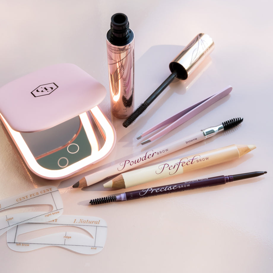 Make-up accessoires met roze pincet – Cent Pur Cent beautycollectie