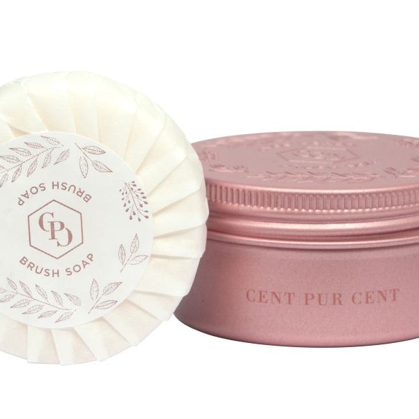 Cent Pur Cent Brush Soap in metalen bewaardoos voor het reinigen van make-upkwasten