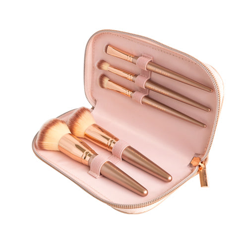 Compacte brush set in roségouden etui – Cent Pur Cent Mini Brush Collection