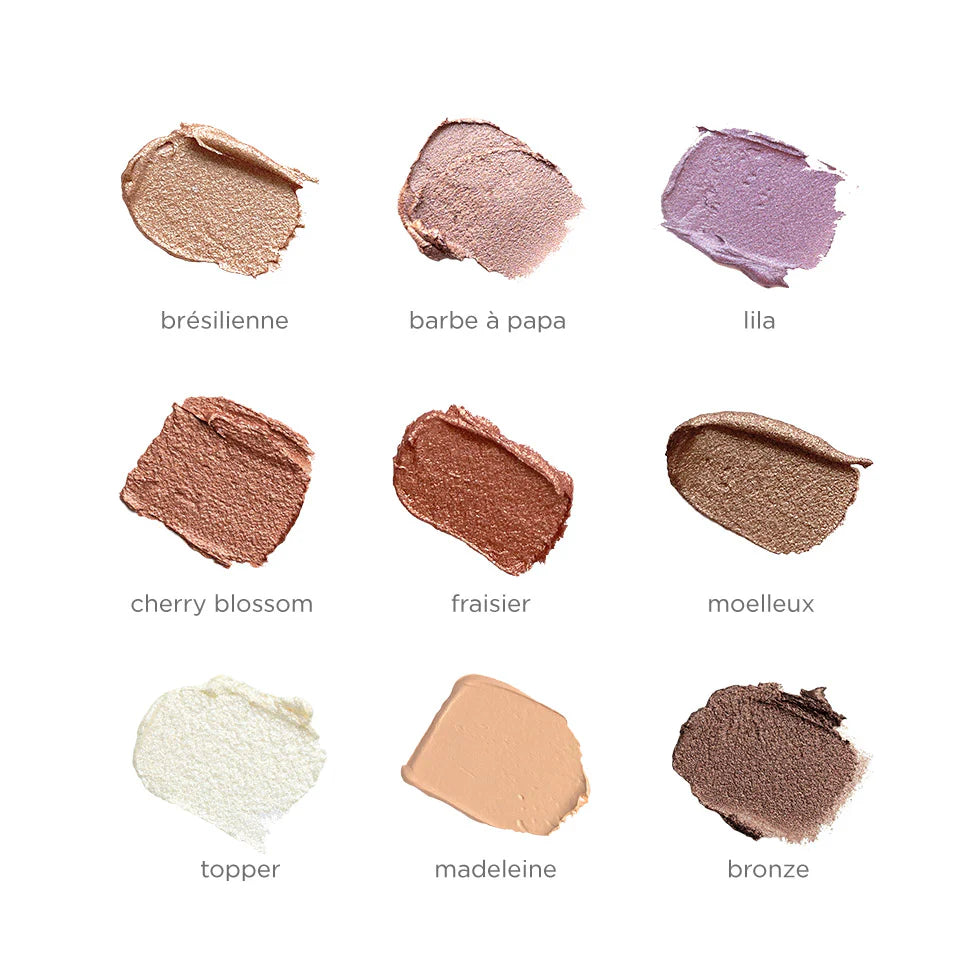 Kleurenpalet Cent Pur Cent Crème de la Crème – Overzicht van tinten, waaronder Madeleine, voor een zachte en elegante ooglook.