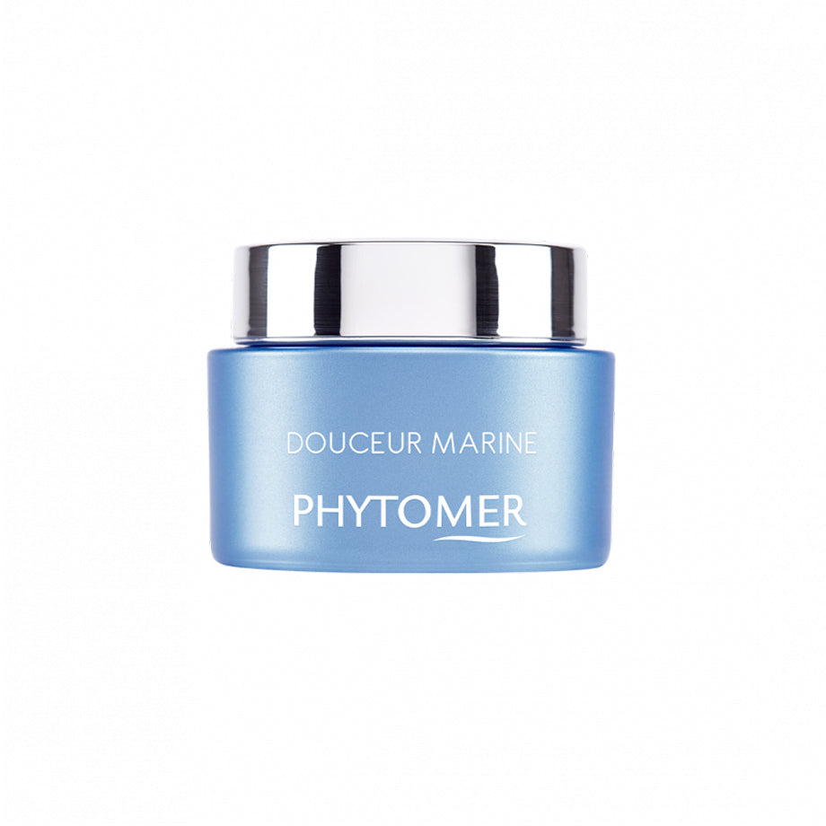 Phytomer kalmerende crème – fluweelzachte verzorging voor de gevoelige huid met zeebronwater en mariene prebiotica.