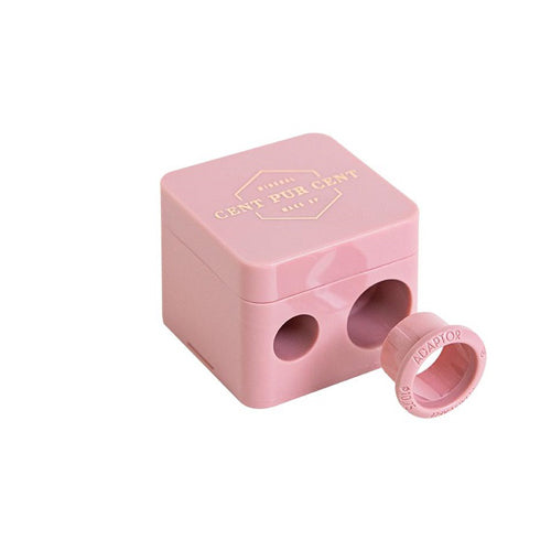 Cent Pur Cent dubbele slijper – open deksel met opvangreservoir voor make-up potloden