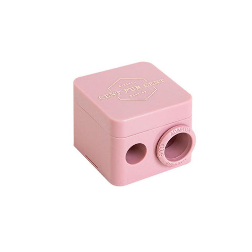 Cent Pur Cent Double Sharpener – gesloten roze make-up slijper met twee openingen
