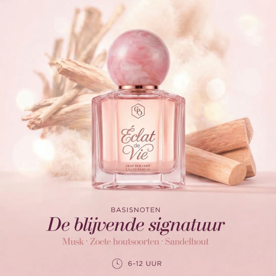 Cent Pur Cent Éclat de Vie parfum flesje met make-up palette luxe presentatie