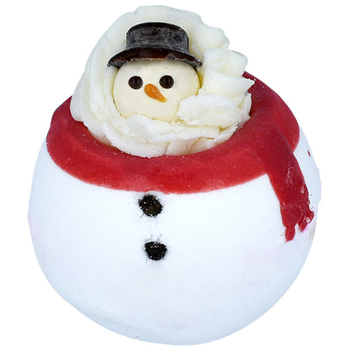 Bomb Cosmetics Having A Meltdown Bath Blaster – sneeuwpop bruisbal met munt en verzorgende boters.