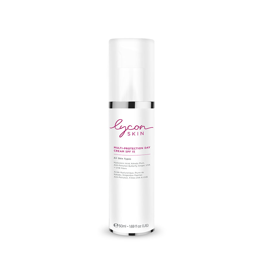 Lycon Skin Multi-Protection Day Cream SPF15 – Beschermende dagcrème met hyaluronzuur, antioxidanten en UV-filters, 50 ml.