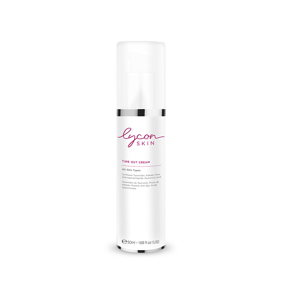 Lycon Skin Time Out Night Cream – Nachtcrème met hyaluronzuur, Kakadu Plum en peptiden, 50 ml.