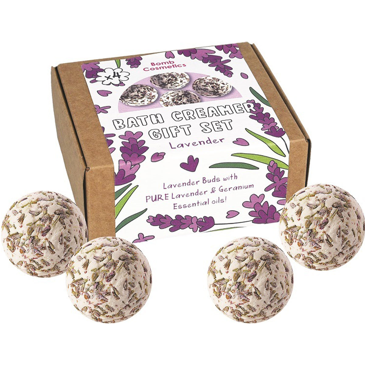 Bomb Cosmetics Lavender Bath Creamers – handgemaakte lavendel bath creamers met cacao- & sheaboter