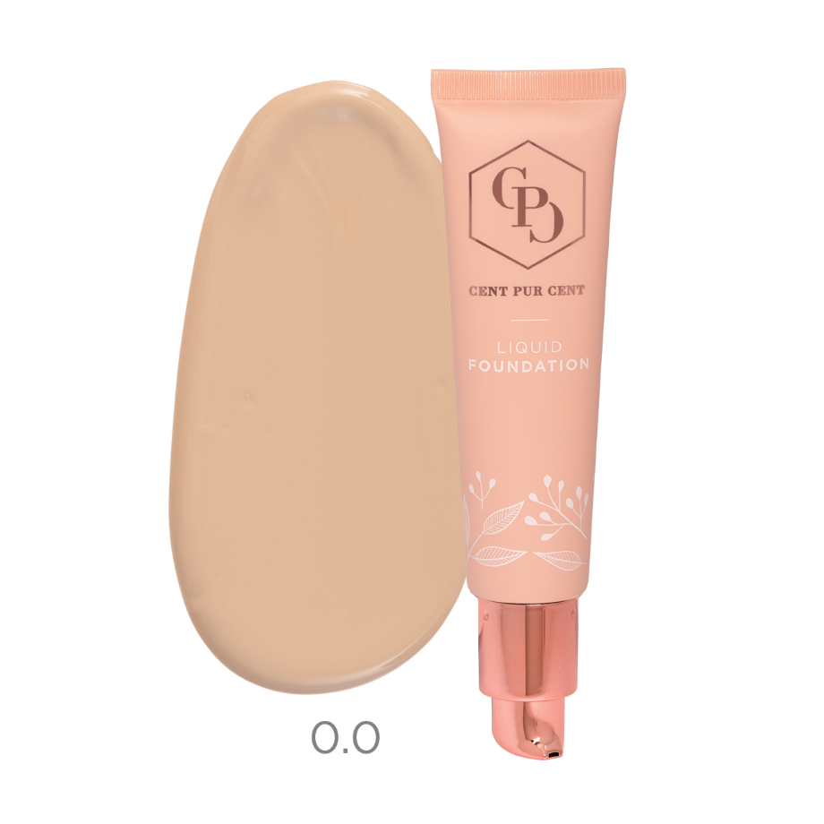 Cent Pur Cent Liquid Foundation tint 0.0 met swatch