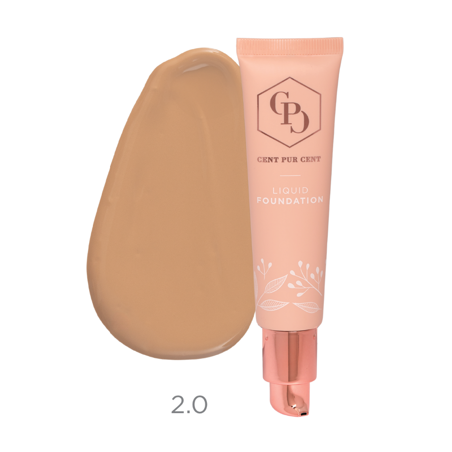Cent Pur Cent Liquid Foundation tint 2.0 met swatch