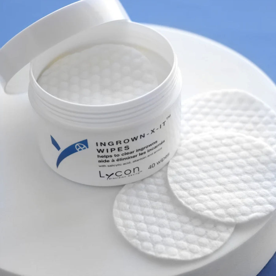 Lycon Ingrown-X-it Wipes – verzorgende aftercare voor gezicht en lichaam, voorkomt bultjes en roodheid