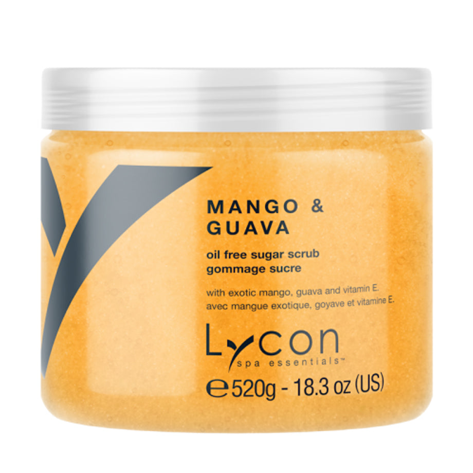 Mango-Guava-Sugar-Scrub-Lycon, verrijkt met vitamine E, fruitextracten en botanische werkstoffen