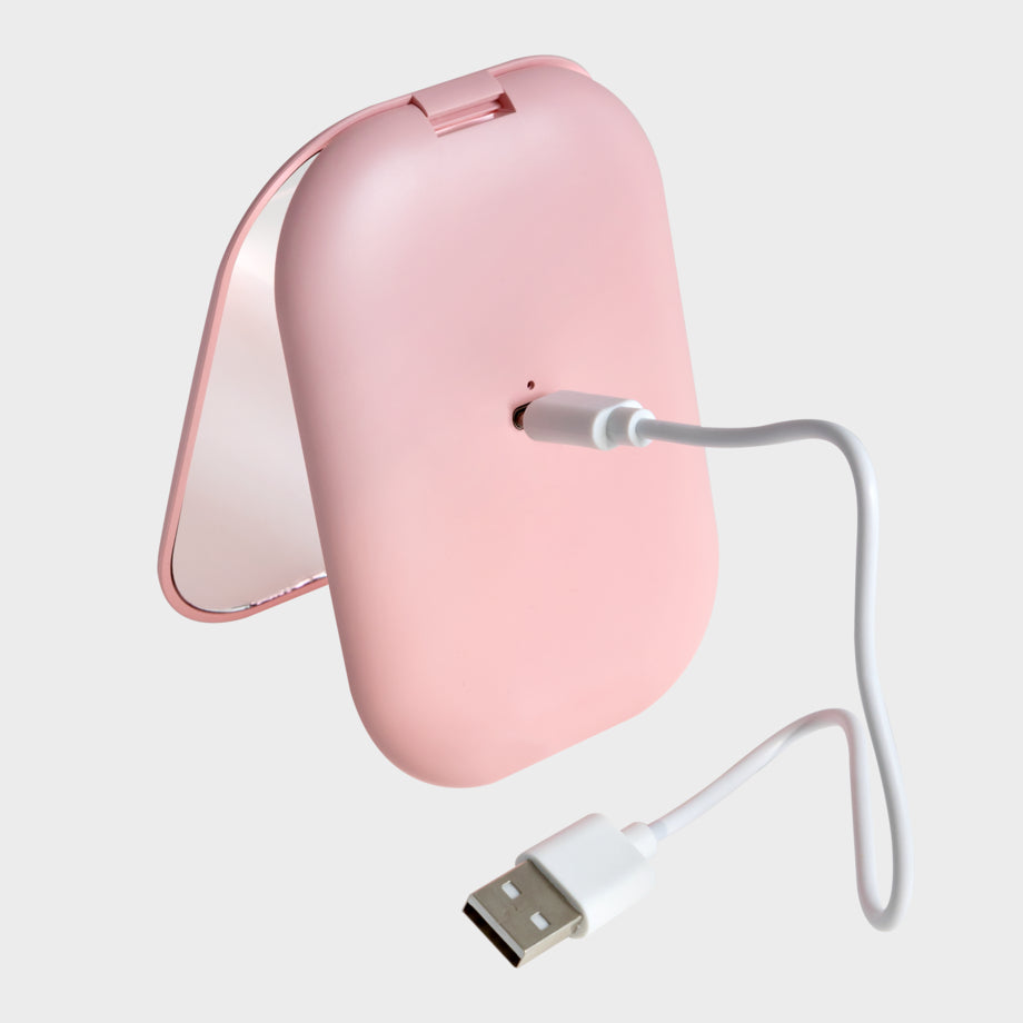 Opvouwbare make-upspiegel met USB-kabel – Cent Pur Cent LED Mirror