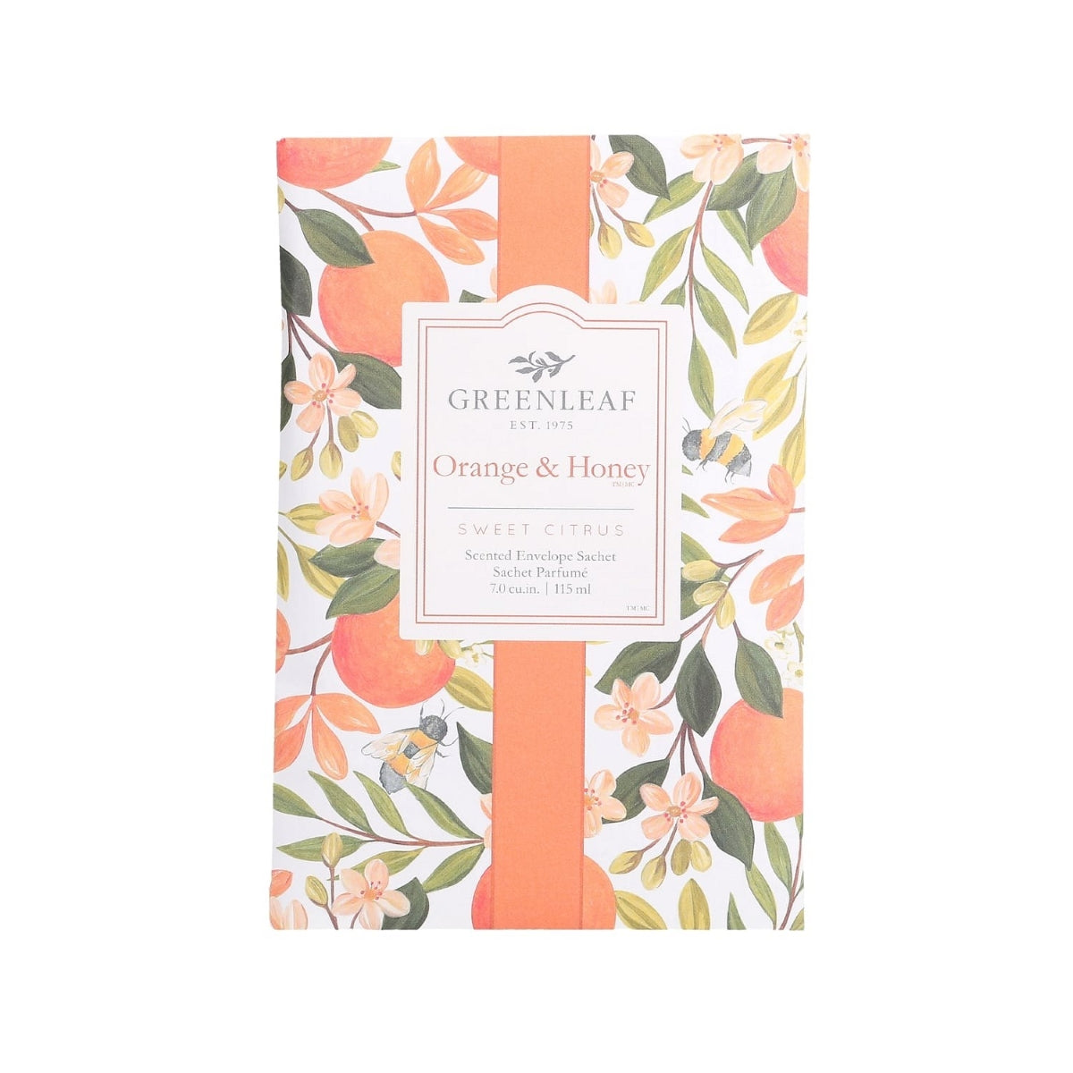 Greenleaf geurzakje Orange & Honey – zonnige geur van sinaasappel, honing & vanille voor een warme, knusse sfeer.