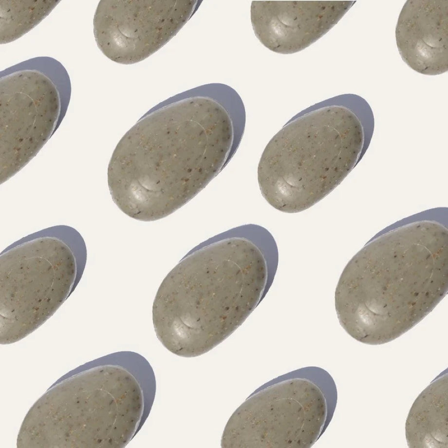 Natuurlijke exfoliërende zeep met roodwier, groene klei en glycerine