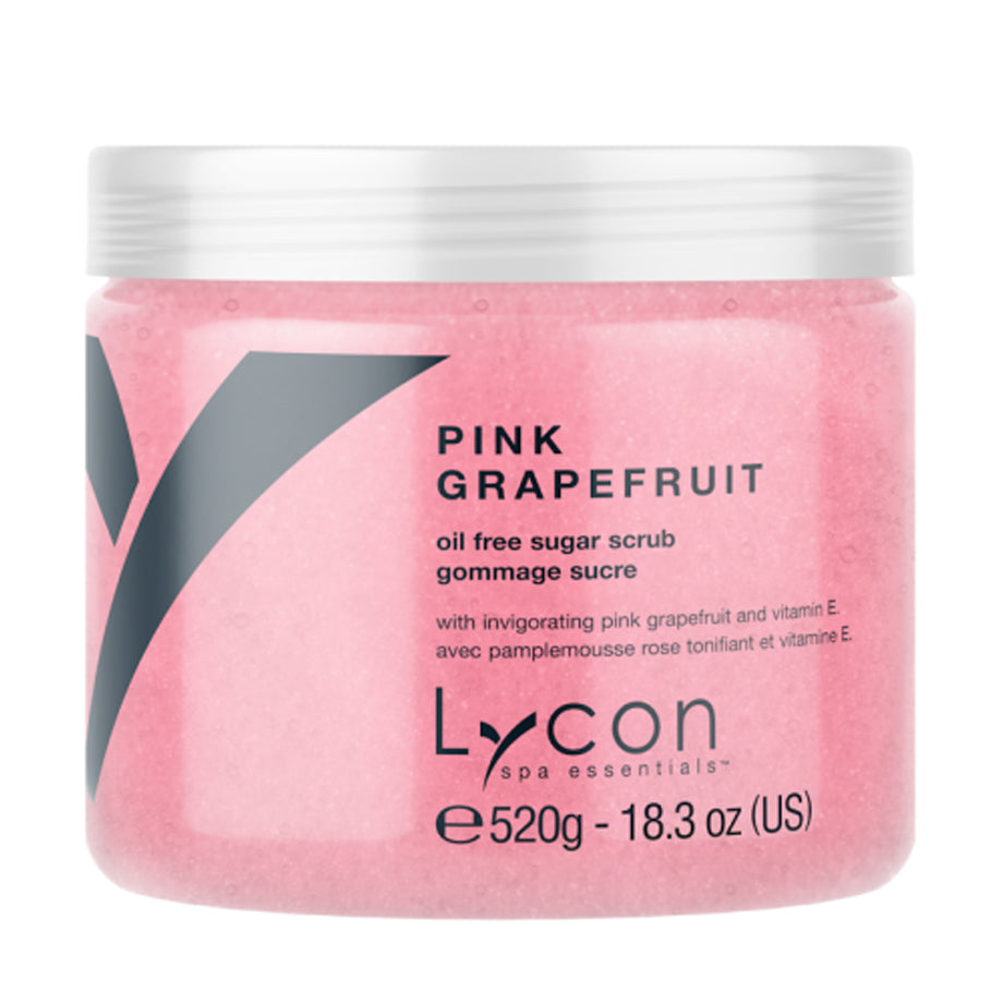 Pink-Grapefruit-Sugar-Scrub-Lycon, verrijkt met vitamine E, fruitextracten en botanische werkstoffen