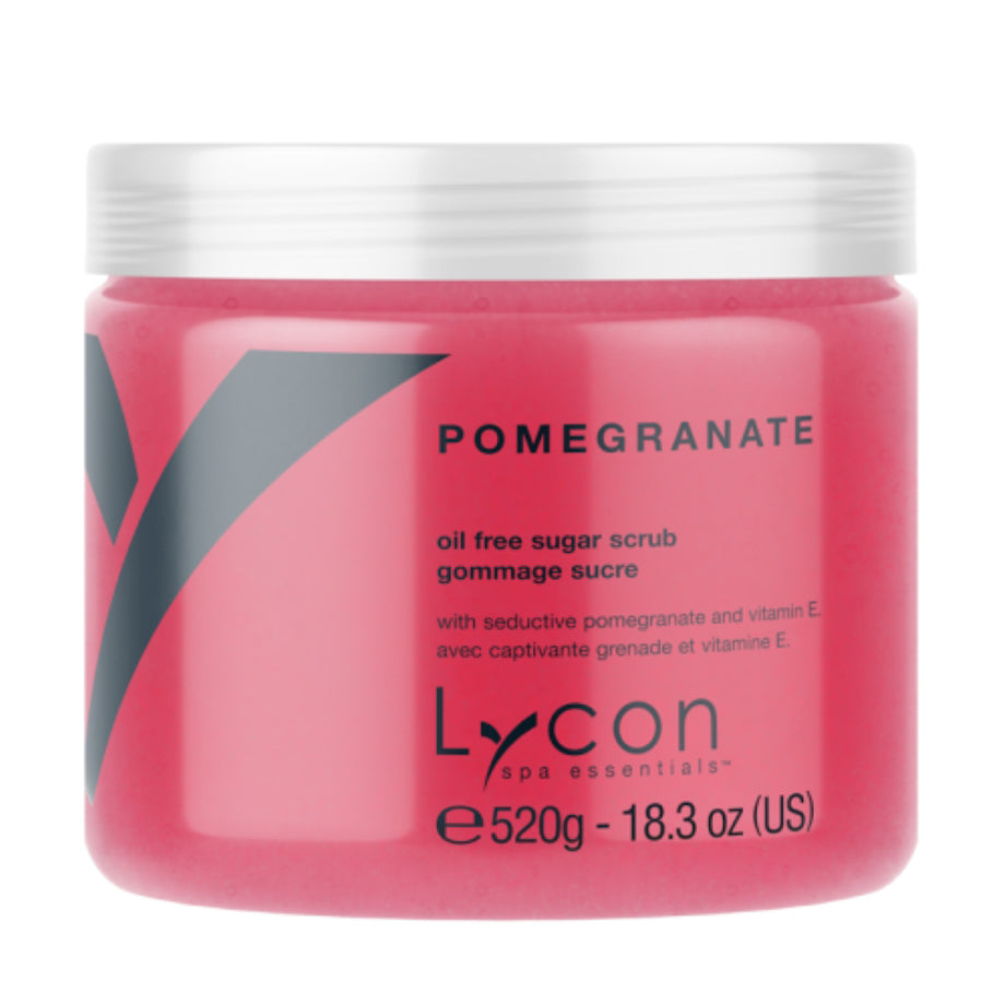 Pomegranate-Sugar-Scrub-Lycon, verrijkt met vitamine E, fruitextracten en botanische werkstoffen