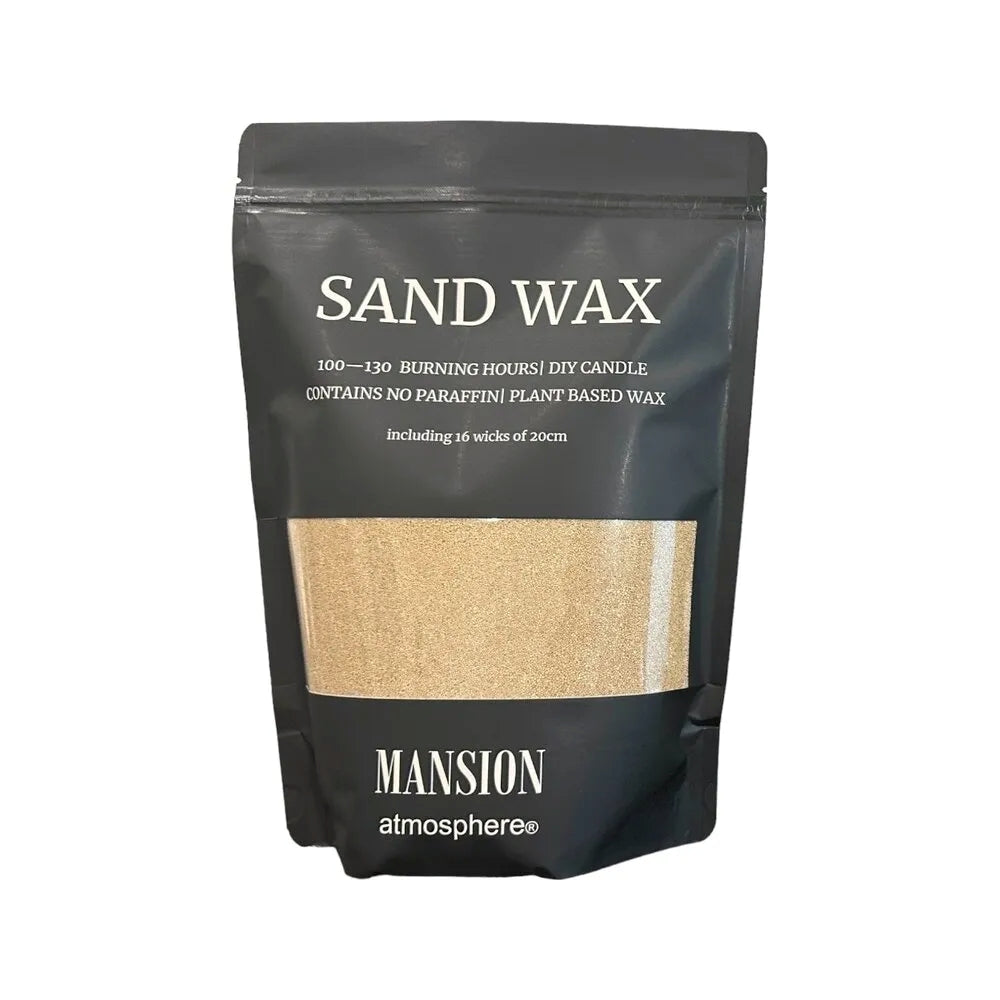 Mansion Atmosphere Sand Wax bruin – vegan parelwas 200 g verpakking