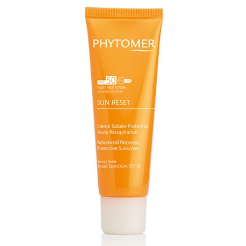 Phytomer Sun Reset SPF 50 tube – herstellende zonnecrème voor gezicht en lichaam
