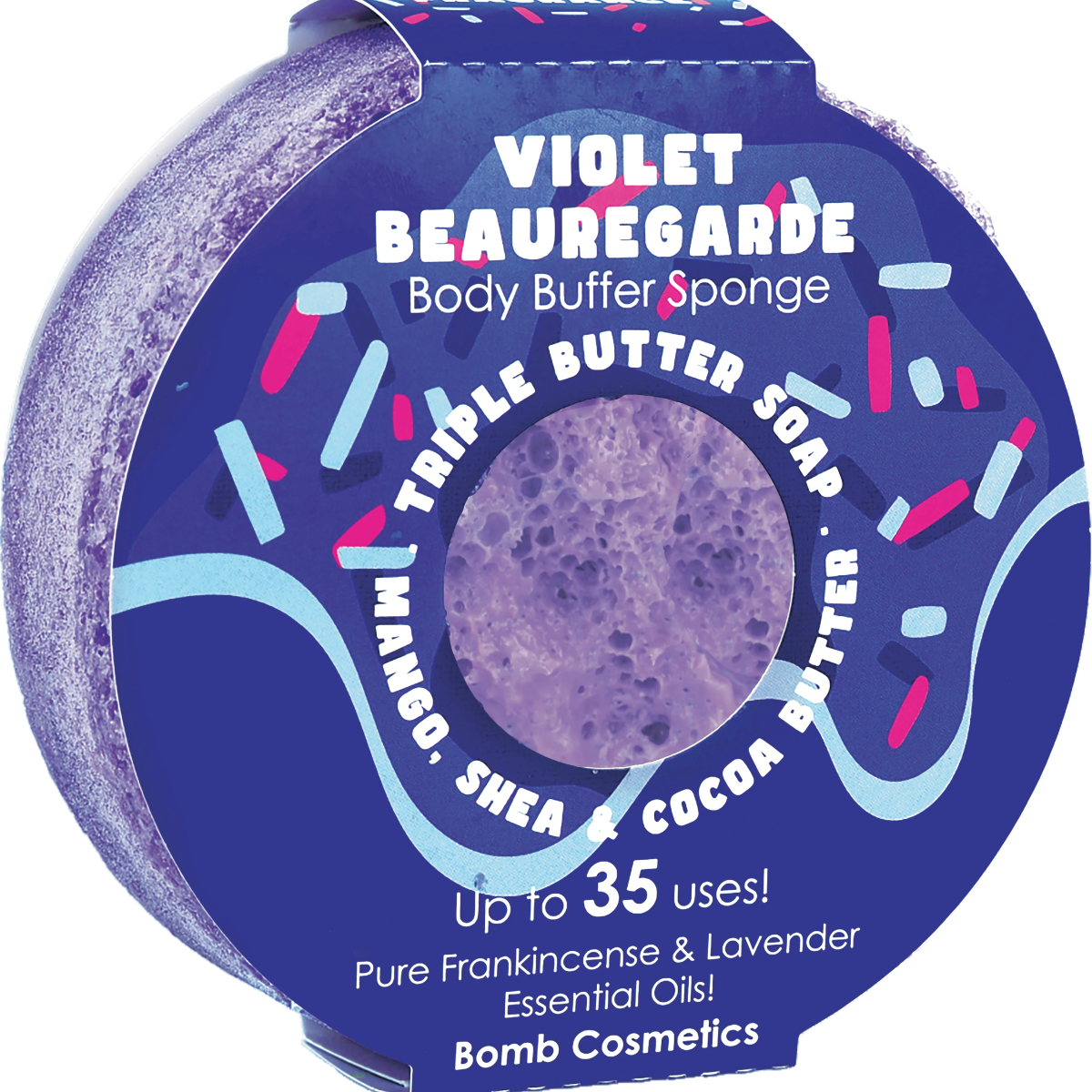 Bomb Cosmetics Body Buffer Scrubspons – exfolieert, reinigt, masseert en voedt de huid met shea-, cacao- en mangoboter