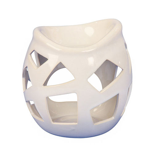 Sfeervolle witte geurbrander geschikt voor waxmelts, etherische olie en geurolie