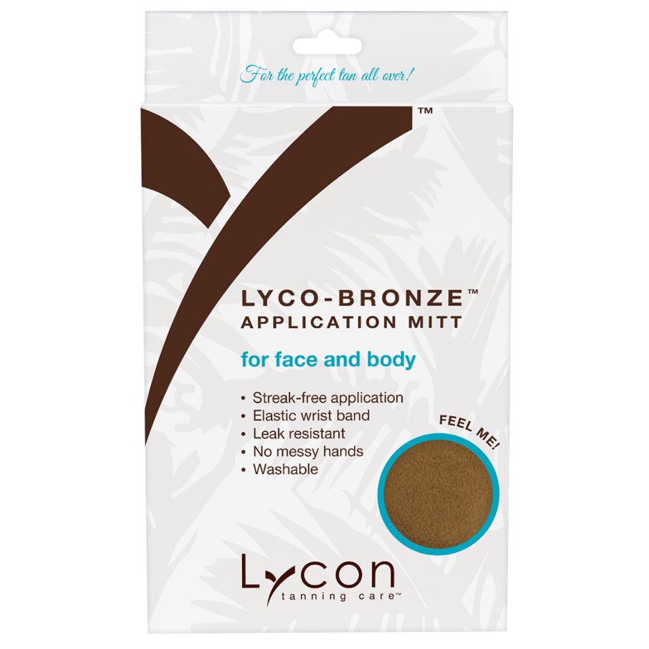 Lyco-Bronze applicatiehandschoen voor een vlekkeloze, professionele glow