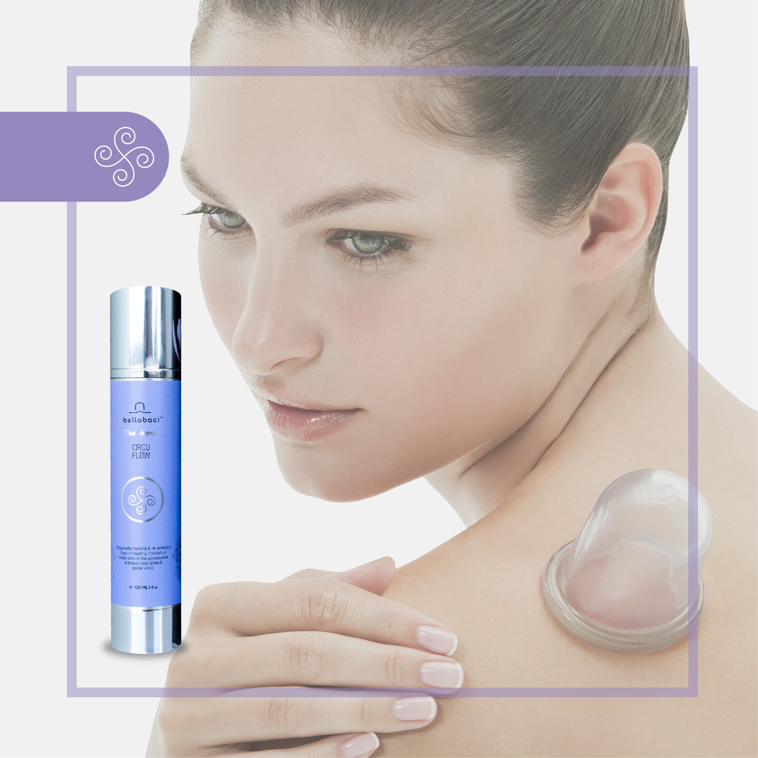 Bellabaci gezichtsmassage met siliconen cup en verzorgend serum – natuurlijke huidverzorging en ontspanning.