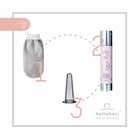 Wellnessritueel van Bellabaci – Skin Get A Life Genie, massagecup en scrubhandschoen