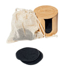 zwarte wasbare wattenschijfjes van bamboe 18 stuks