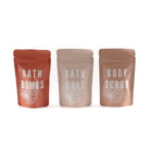 Badzout, bodyscrub en mini bruisballetjes uit de cadeauset