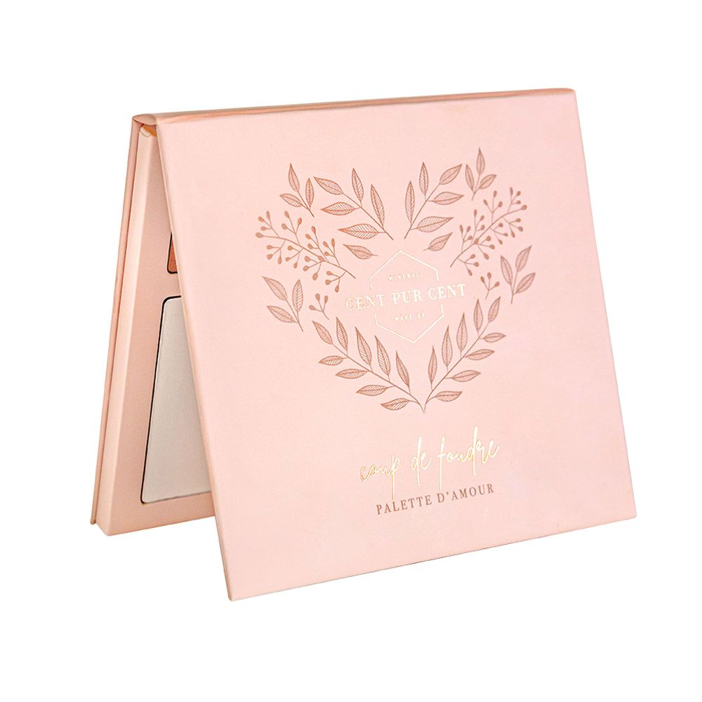 opengeklapt cent pur cent bridal palette met neutrale tinten oogschaduw blush en highlighter voor een complete make-up look