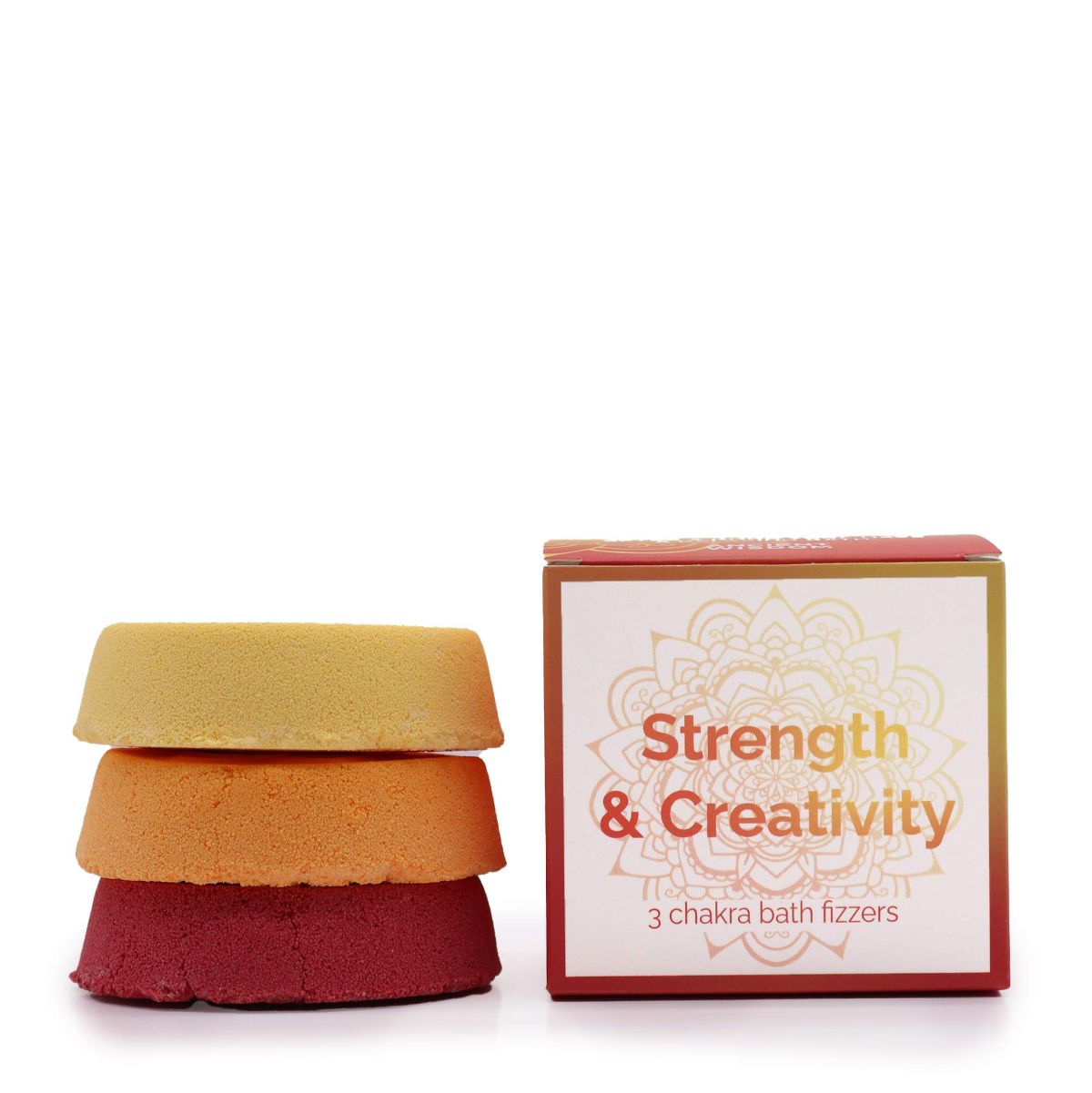 Chakra Bath Fizz Strength & Creativity – 3 chakra badbruisers geel oranje rood