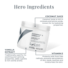 Lycon Coconut & Vanilla Sugar Scrub met kokossap, vanille-extract en vitamine E