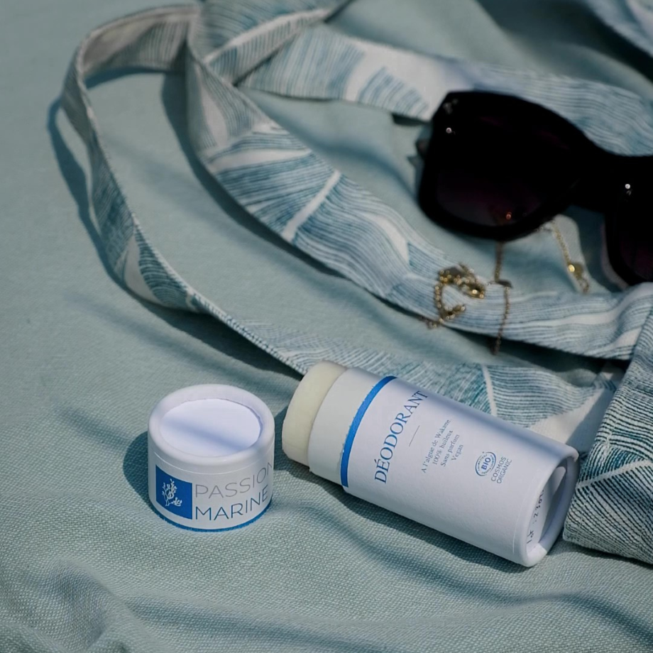 Zero waste deodorant stick COSMOS Organic Passion Marine