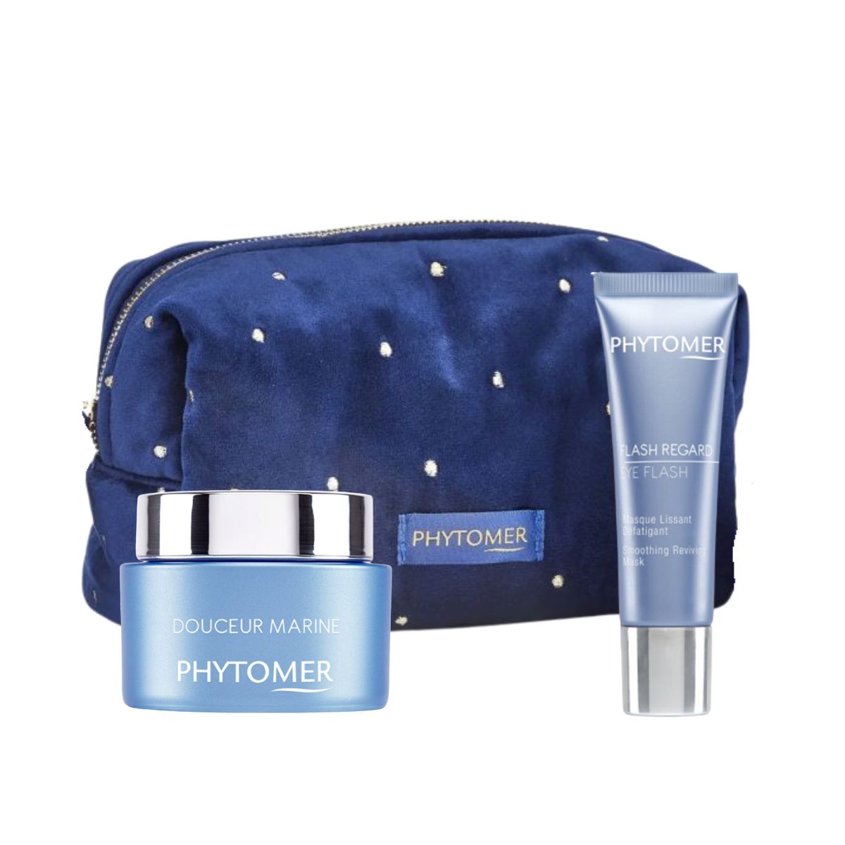 Phytomer Douceur Marine verzorgingsset met toilettas en Flash Regard oogmasker