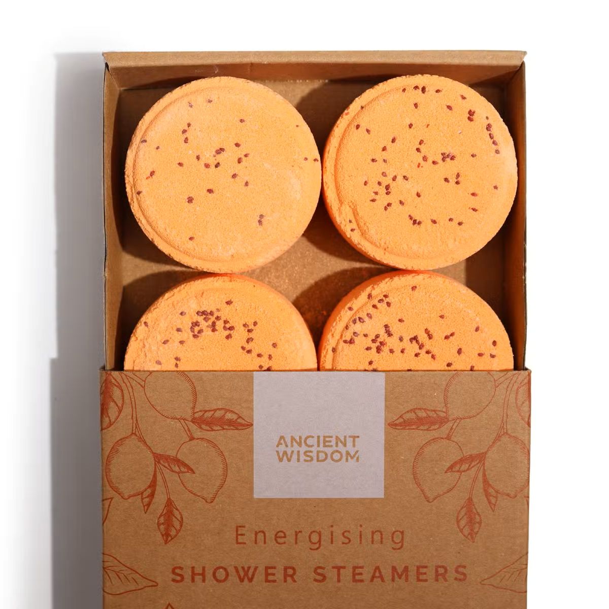 Ancient Wisdom Energising Orange douche steamers – 4 stuks