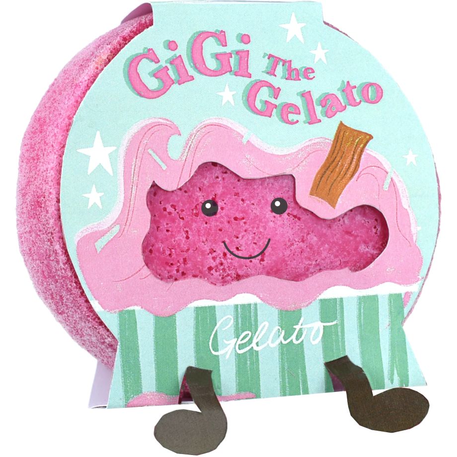 Bomb Cosmetics Gigi the Gelato Buddy Buffer 100 g – zeepspons met vanillegeur