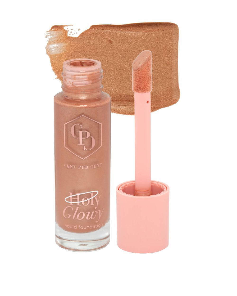 Cent Pur Cent Holy Glowy Foundation – lichte, hydraterende foundation met natuurlijke glow en zachte applicator.