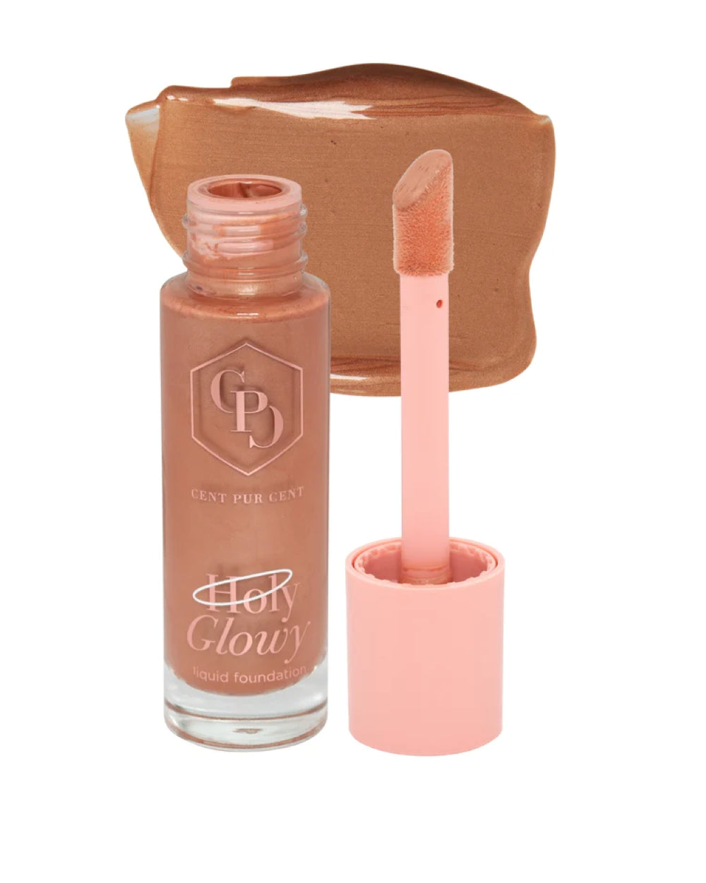 Cent Pur Cent Holy Glowy Foundation medium – lichte, hydraterende foundation met natuurlijke glow en zachte applicator.