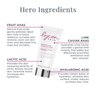 Lycon Skin Radiance Lime Caviar AHA Mask ingrediënten AHA fruitzuren en lime caviar