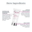 Lycon Skin Superfruits 3 Minute Detox Mask ingrediënten superfruit en kaolienklei
