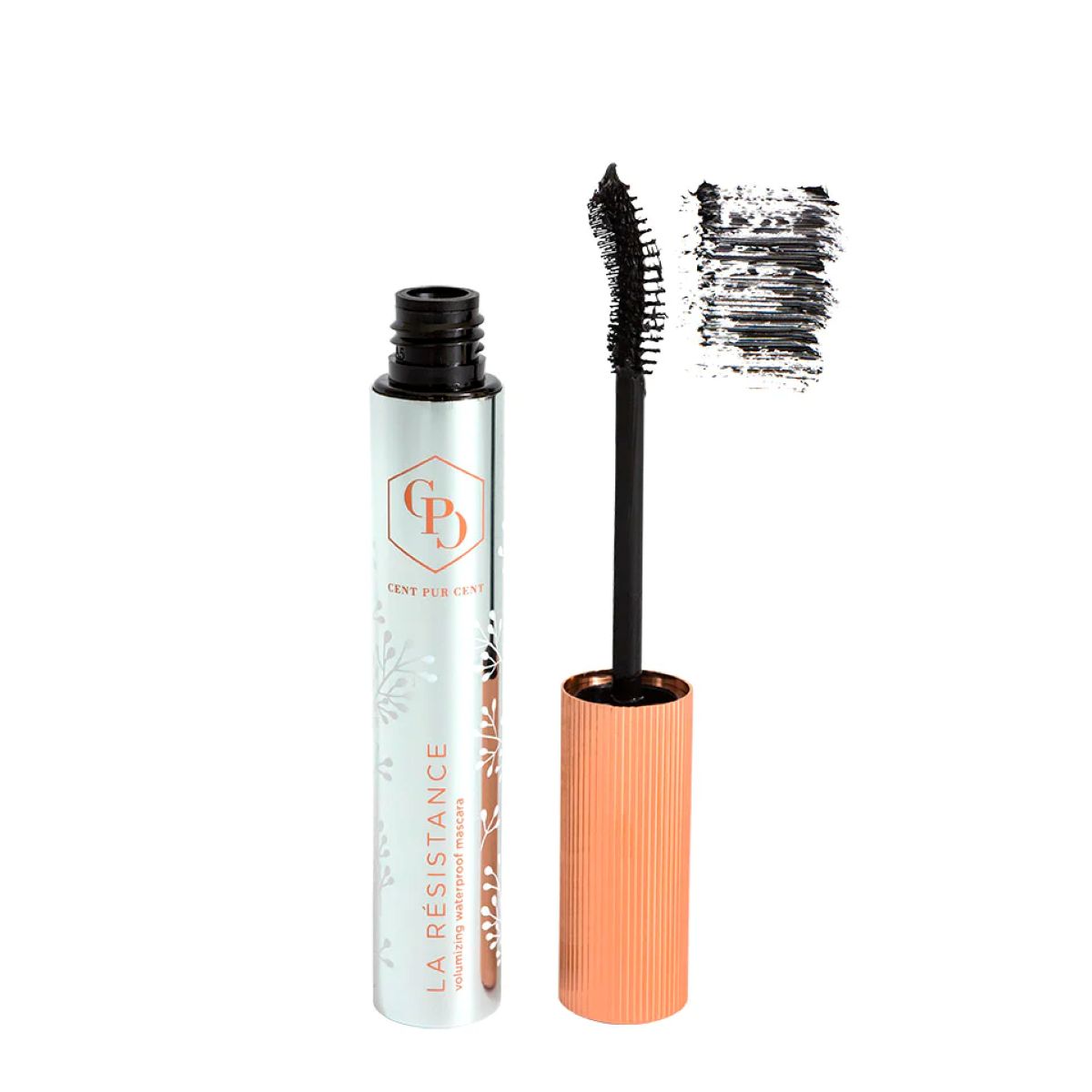 Cent Pur Cent La Résistance Waterproof Mascara Black met borsteltje en zwarte mascara voor volume en lengte