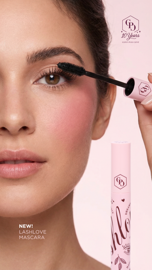 Cent Pur Cent LashLove Mascara zorgt voor een open blik en intens zwarte wimpers