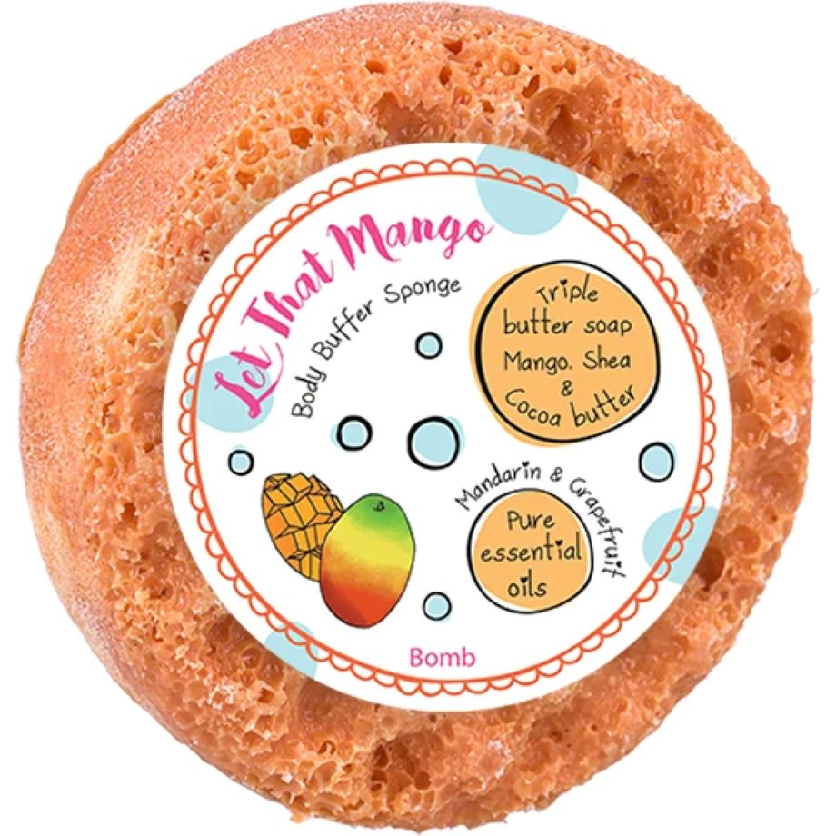 Let That Mango Body Buffer Sponge van Bomb Cosmetics – mango scrub spons