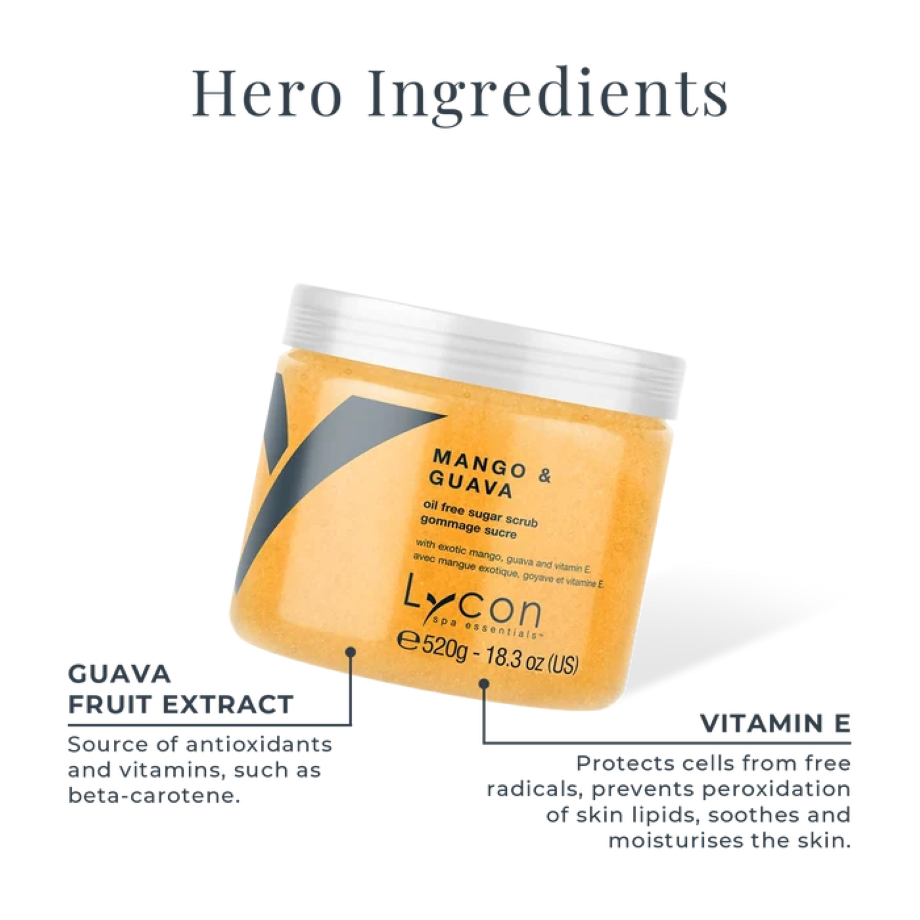 Lycon Mango & Guava Sugar Scrub met mango en guava voor het lichaam