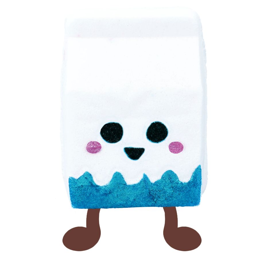Micah the Milk Carton Fizzy Rascal bruisbal – speelse bath bomb in melkpakvorm