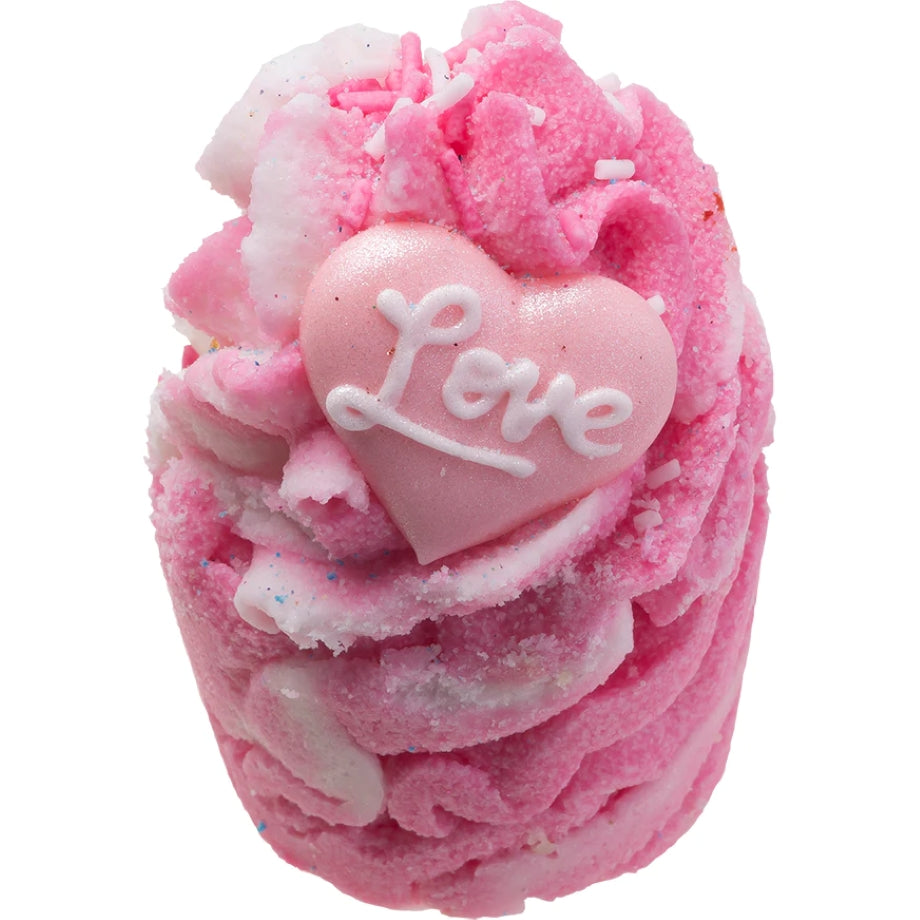 Bomb Cosmetics P.S. I Love You Bath Mallow roze met hartdecoratie