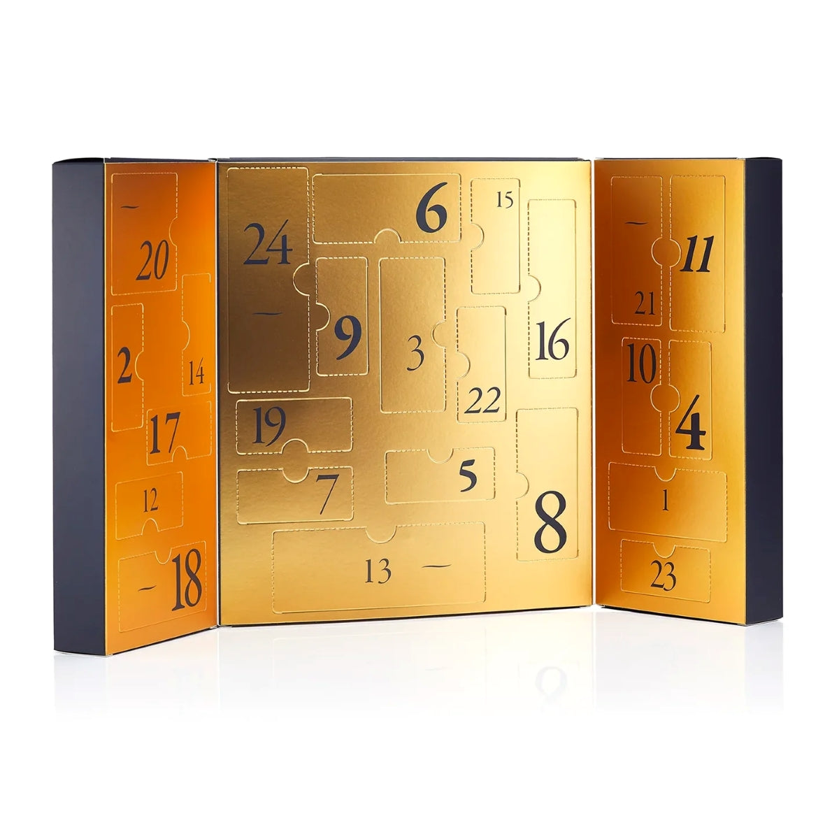 Phytomer Advent Calendar – open adventskalender met gouden binnenkant en genummerde vakjes voor 24 skincareproducten